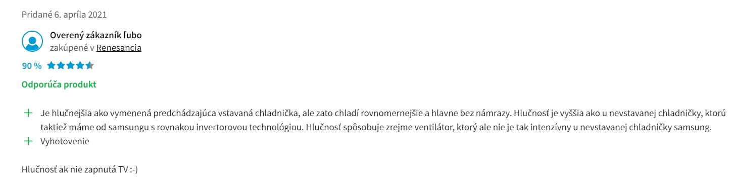 Recenzie a skúsenosti s úzkou chladničkou Samsung BRB260034WW