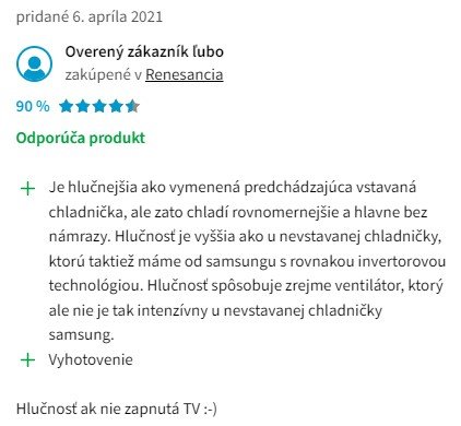 Recenzie a skúsenosti s úzkou chladničkou Samsung BRB260034WW