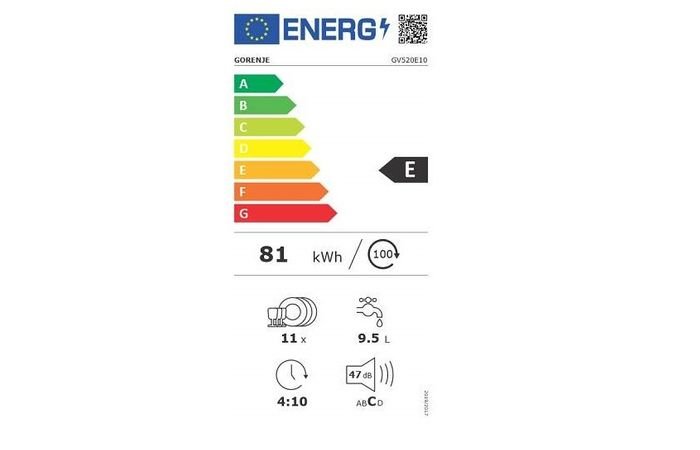 Gorenje GV520E10 energetický štítok