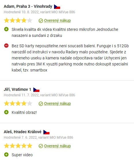 Skúsenosti a recenzie s kamerou do auta Mio MiVue 886