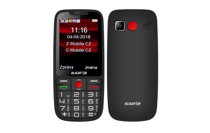 Mobilný telefón pre seniorov s GPS Aligator A890