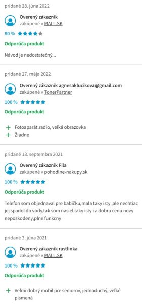 Recenzie a skúsenosti s mobilom pre seniorov CPA Halo 11