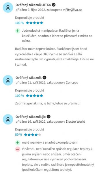 Recenzie a skúsenosti s olejovým radiátorom Concept RO3309 