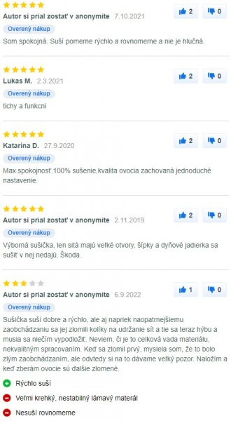 Recenzie a skúsenosti so sušičkou ovocia G21 Paradiso Big