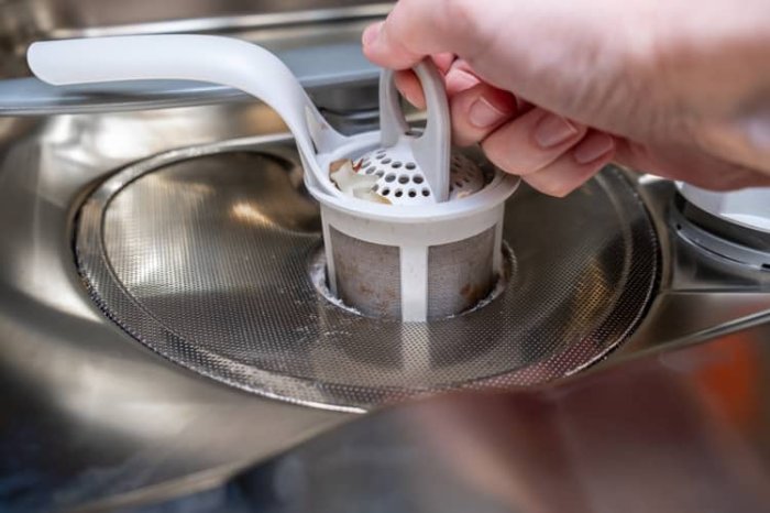 Čistenie umývačky riadu od jedla